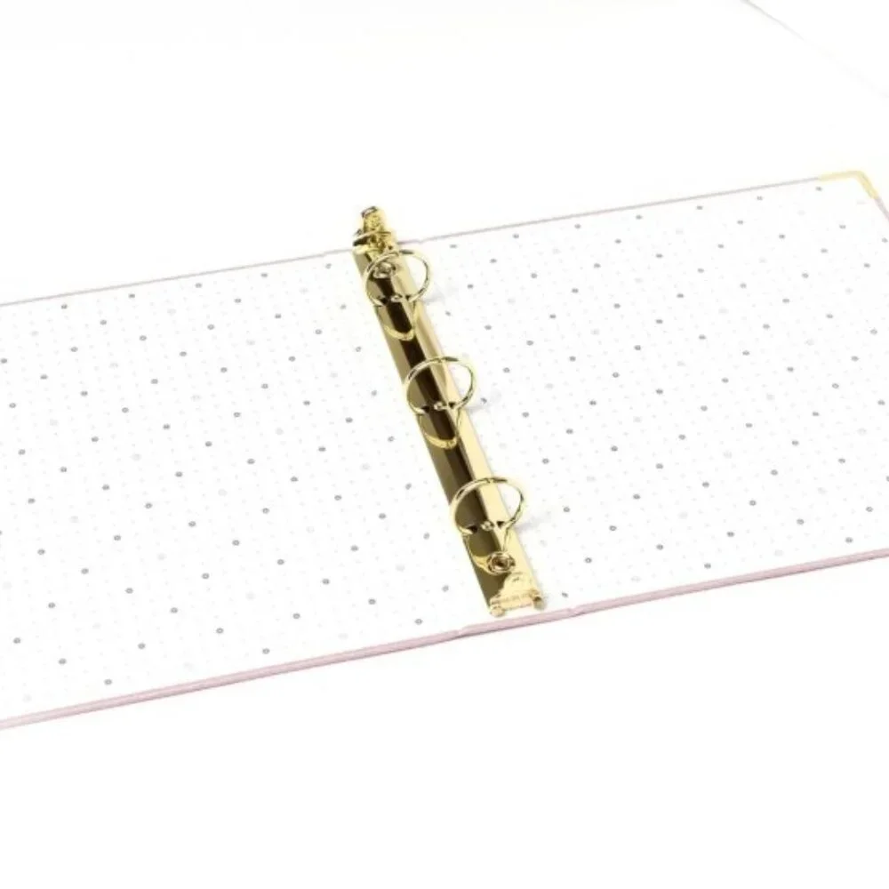 Russell + Hazel Bookcloth Mini 3 Ring Binder + Inserts, Peony